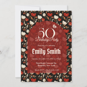 Unique Tulip Luxury First Birthday Gift Invitation