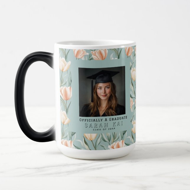 Unique Tulip Print Class Reunion Magic Mug (Left)