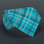Unique Turquoise Blue Plaid Tie<br><div class="desc">This is not your ordinary plaid tie, it will want to be worn even on casual Friday! Look closely, and see how the lines which make up the plaid are a series of expressive dashes and strokes, giving it a unique artistic design not seen on an ordinary woven plaid tie....</div>