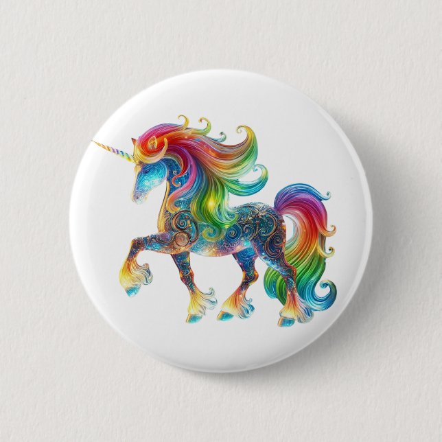 Unique Unicorn 2 Inch Round Button (Front)