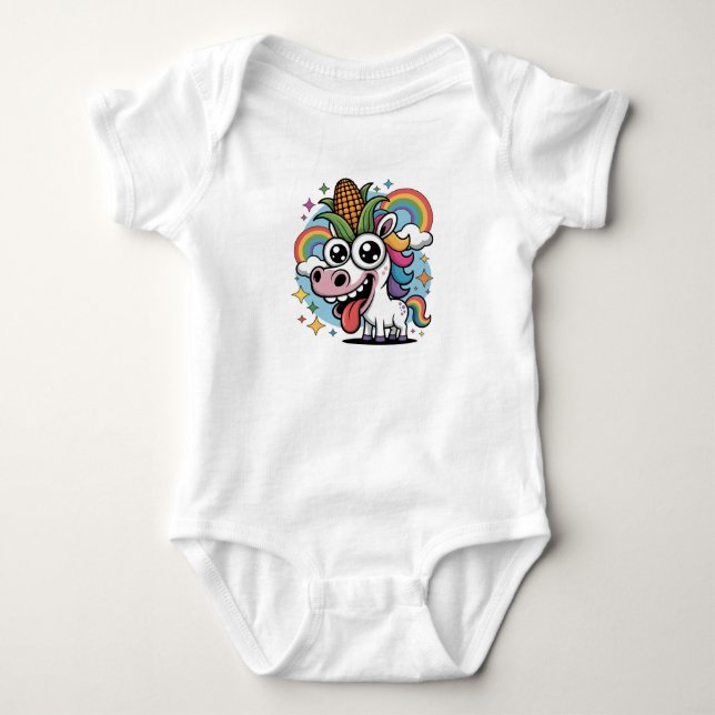 Unique Unicorn Baby Bodysuit (Front)