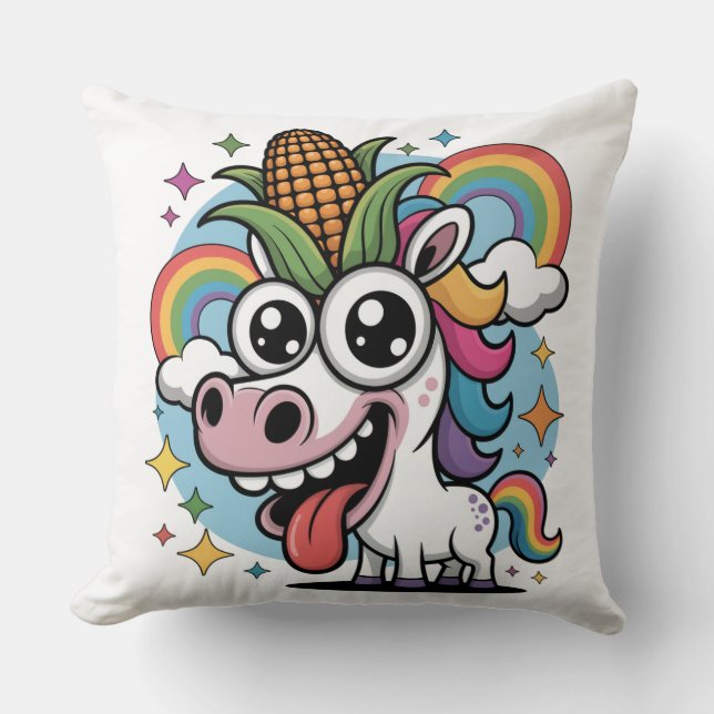 Unique Unicorn Throw Pillow (Front)