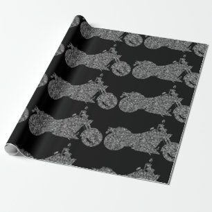 Unique unusual motorcycle wrapping paper