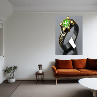 Unique uranium gems stone ring | AI Art Poster