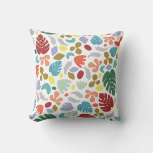Unique Urban Trendy Orange Red Green Throw Pillow