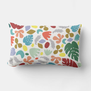 Unique Urban Trendy Red Green Orange Lumbar Pillow