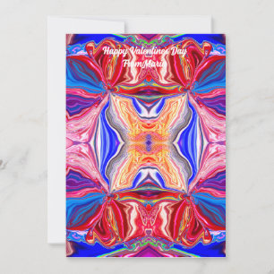 Unique Valentine Abstract Colorful And Vivid Card