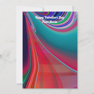 Unique Valentine Abstract Colourful And Vivid Card