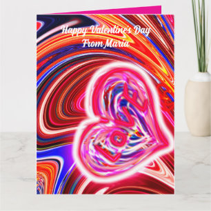Unique Valentine Abstract Colourful And Vivid Card