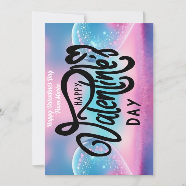 Unique Valentine Abstract Colourful And Vivid Card (Front)