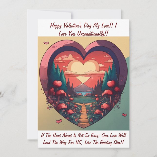Unique Valentine's Day Card: Express Your Love Invitation (Front)