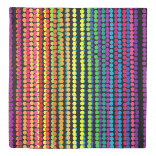 Unique Vibrant Overlapping Rainbow Polka Dots Duvet Cover