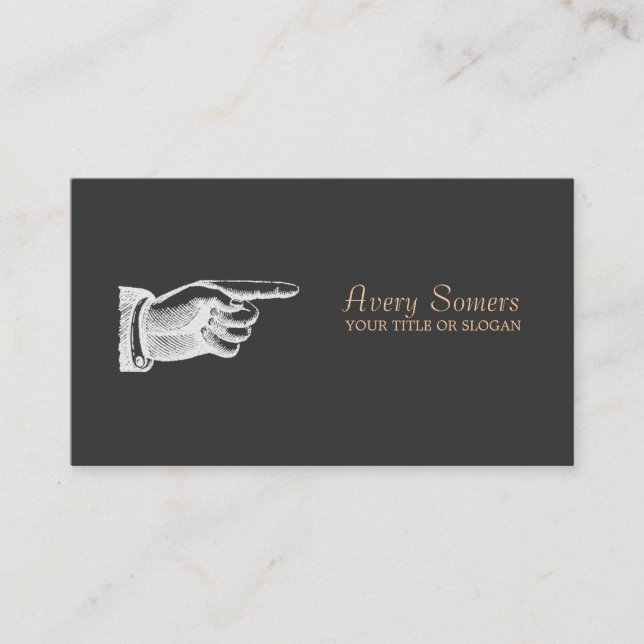 Unique Vintage Black Business Business Card (Front)