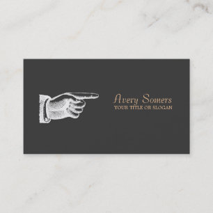 Unique Vintage Black Business Card