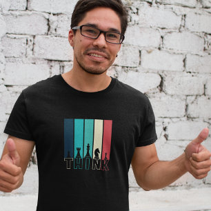 Unique Vintage Chess Pieces Think Colourful T-Shirt