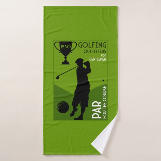 Unique Vintage Golf Gift Bath Towel (Bath Towel)