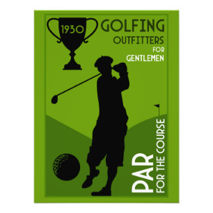 Unique Vintage Golf Gift Photo Print