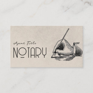 Unique Vintage Professional Notary QR Code Male Bu Business Card