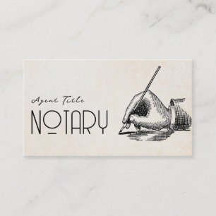 Unique Vintage Professional Notary QR Code Male Business Card