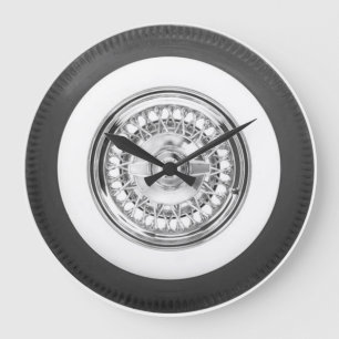 Unique Wall Clock with Tire Design