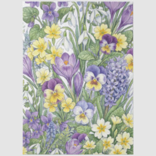 Unique Watercolor Florals Furniture Decoupage Tissue Paper