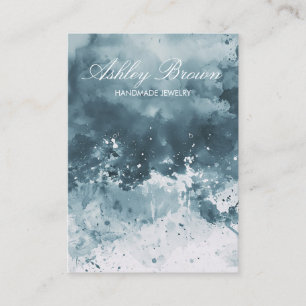 Unique Watercolor Handmade Jewellery Earring Displ Business Card