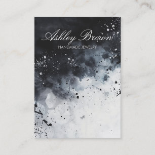 Unique Watercolor Handmade Jewellery Earring Displ Business Card