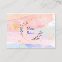 Unique Watercolor Modern Business Card