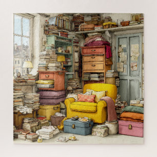 Unique Watercolor Retro Vintage Colourful Jigsaw Puzzle