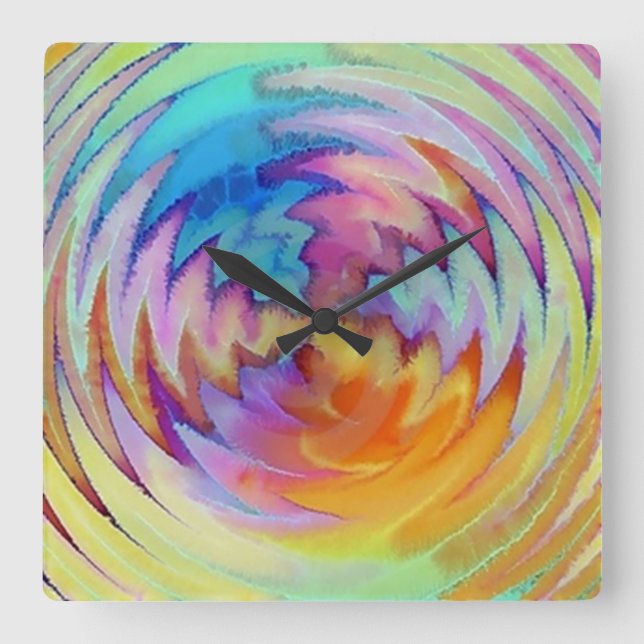 Unique Watercolor Wall Clock (Front)