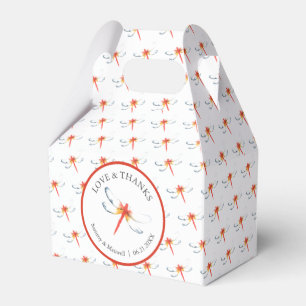 Unique Wedding Favour Boxes Watercolor Dragonfly