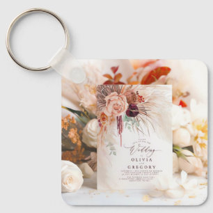 Unique Wedding Favours: Mini Invitation Keychains 