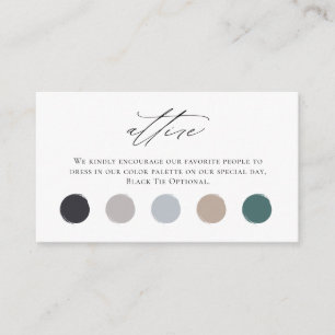 Unique Wedding Guest Dress Code Enclosure Card