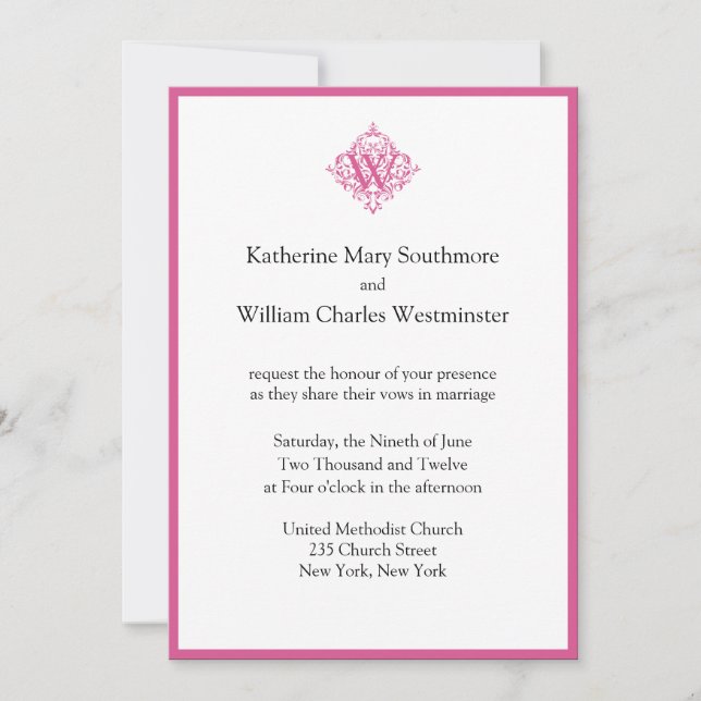 Unique Wedding Invitations (Front)