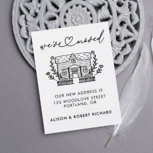 Unique We've Moved New Address Moving Announcement Postcard