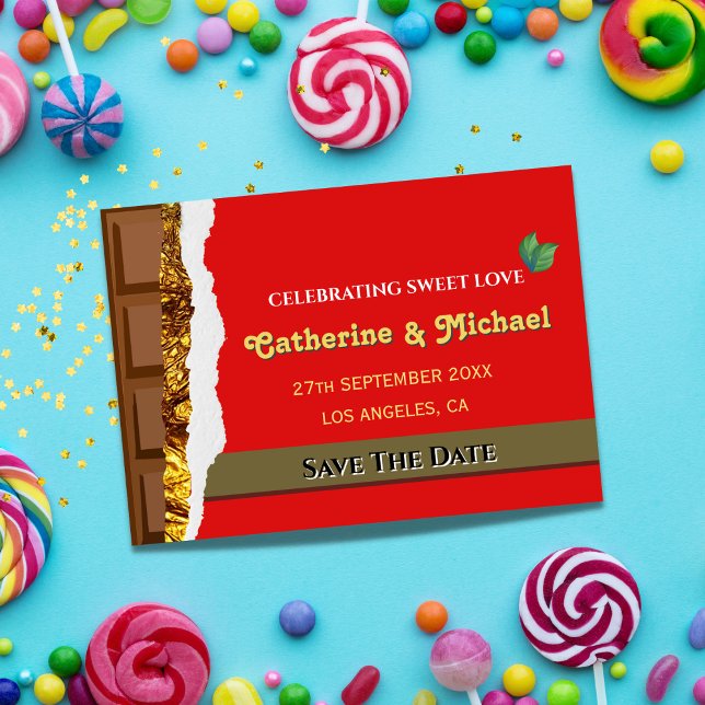 Unique Whimsical Brown Chocolate Funny   Save The Date (Creator Uploaded)