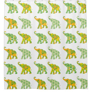 Unique Whimsical Elephant Pattern Graphic