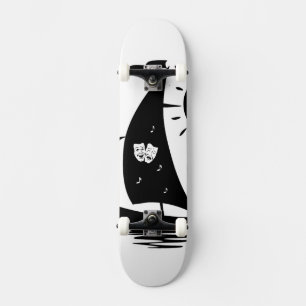 Unique Whimsical Theater Sailing Design Skateboard