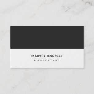 Unique White Grey Modern Consultant Business Card