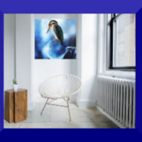 Unique Winter Kingfisher On Frozen Bubble