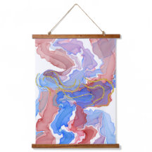 Unique Wood Topped wWall Tapestry