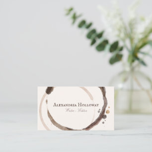 Unique Writer Editor Coffee Stain  Business Card