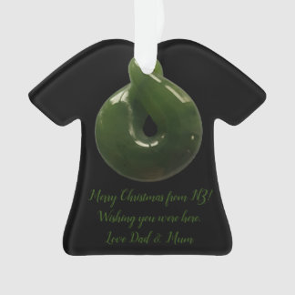 Unique Xmas New Zealand Greenstone Decoration
