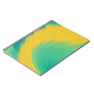Unique Yellow Notebook with Abstract Design