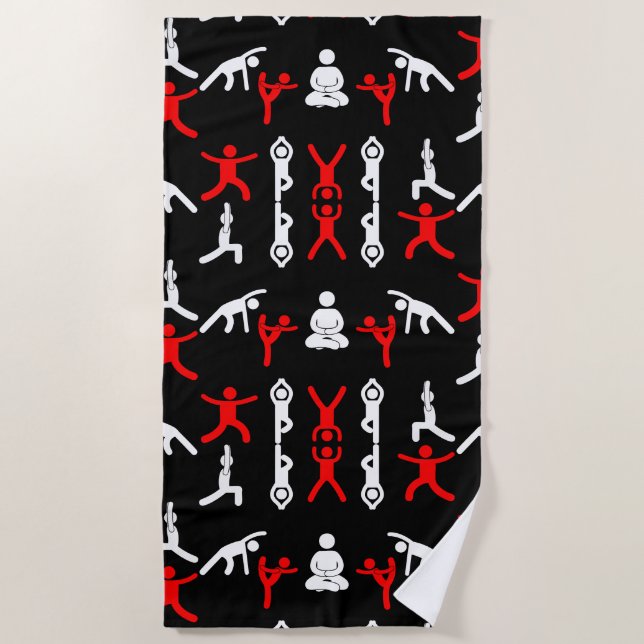 Unique Yoga Gift Beach Towel (Front)