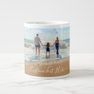 Unique Your Own Design - Custom Photo and Text Large Coffee Mug