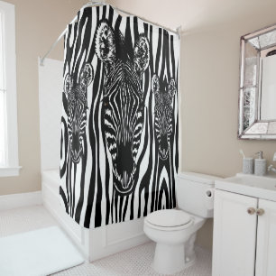 Unique Zebra Head on Zebra Print