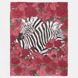 Unique Zebras Fleece Blanket