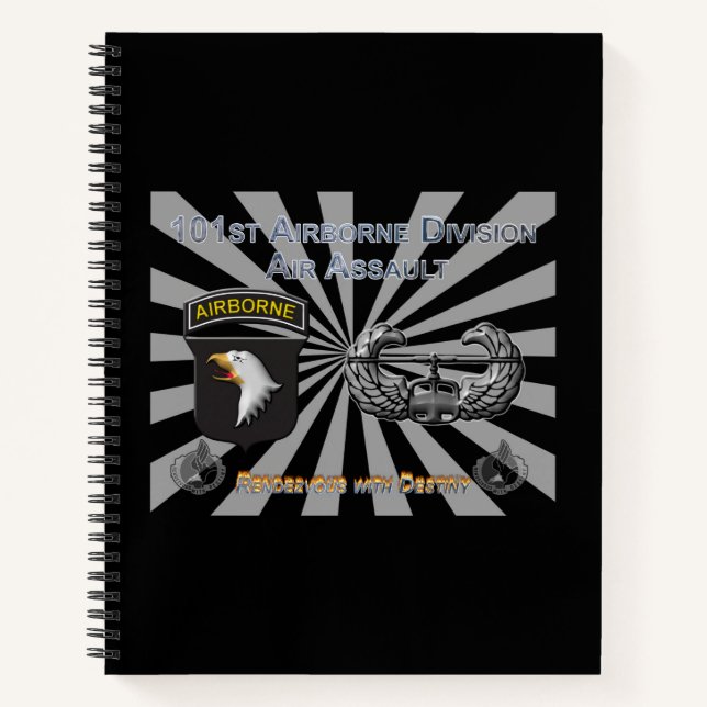Uniquely Designed 101st Airborne Division Gift Notebook (Front)