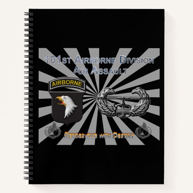 Uniquely Designed 101st Airborne Division Gift Notebook (Front)